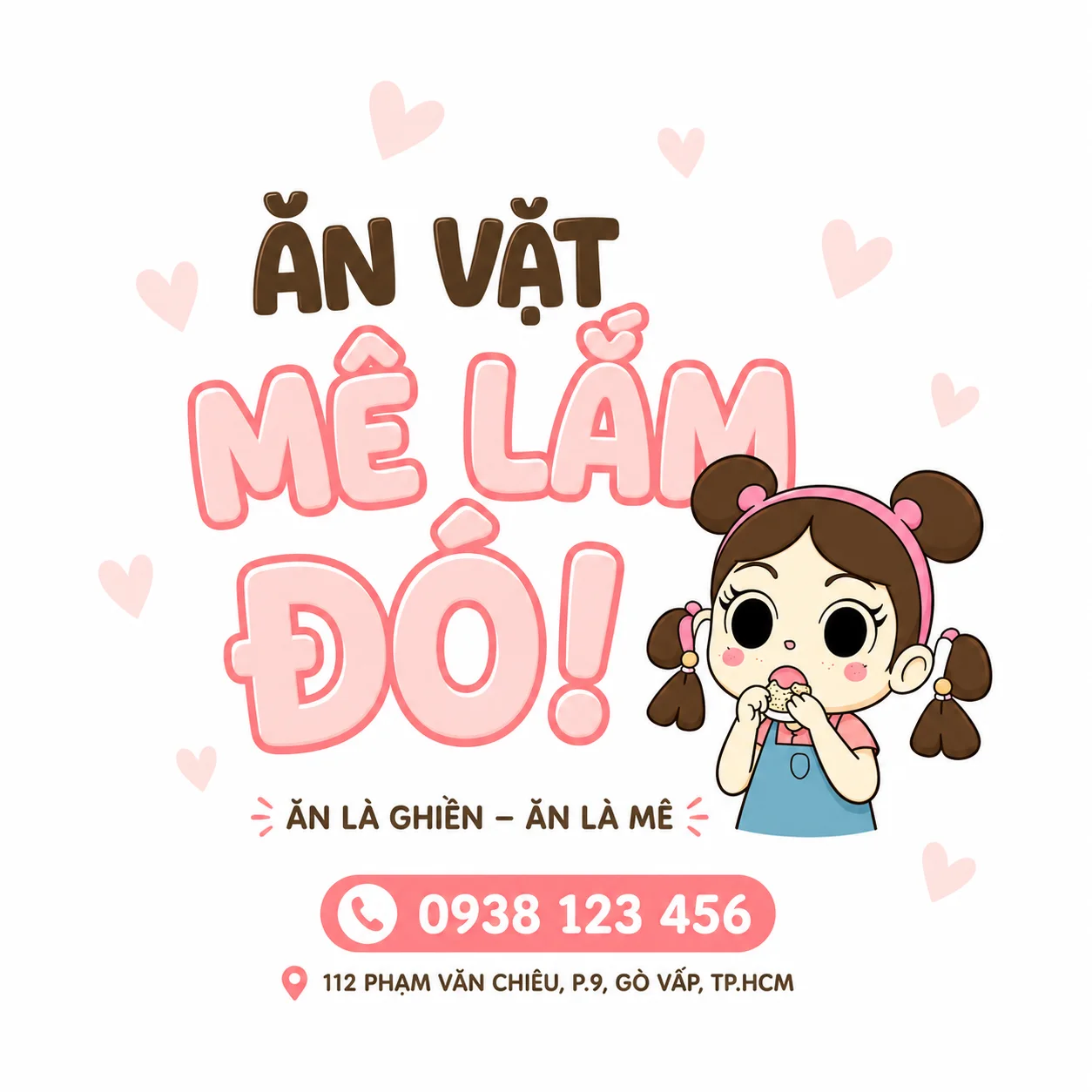 Mẫu tem ăn vặt