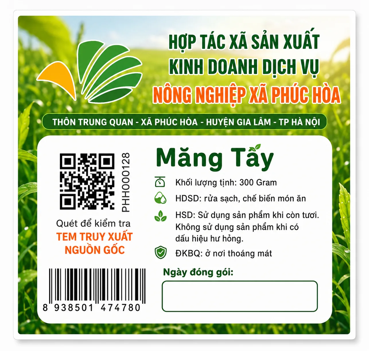 Mẫu tem măng tây
