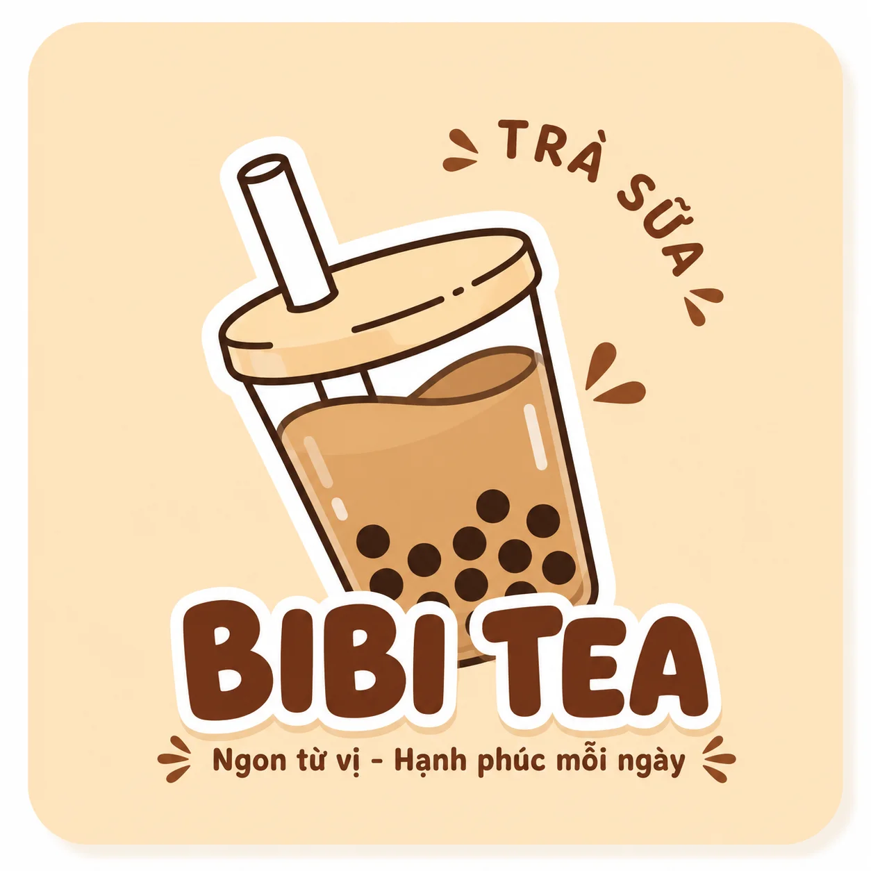 Mẫu tem trà sữa