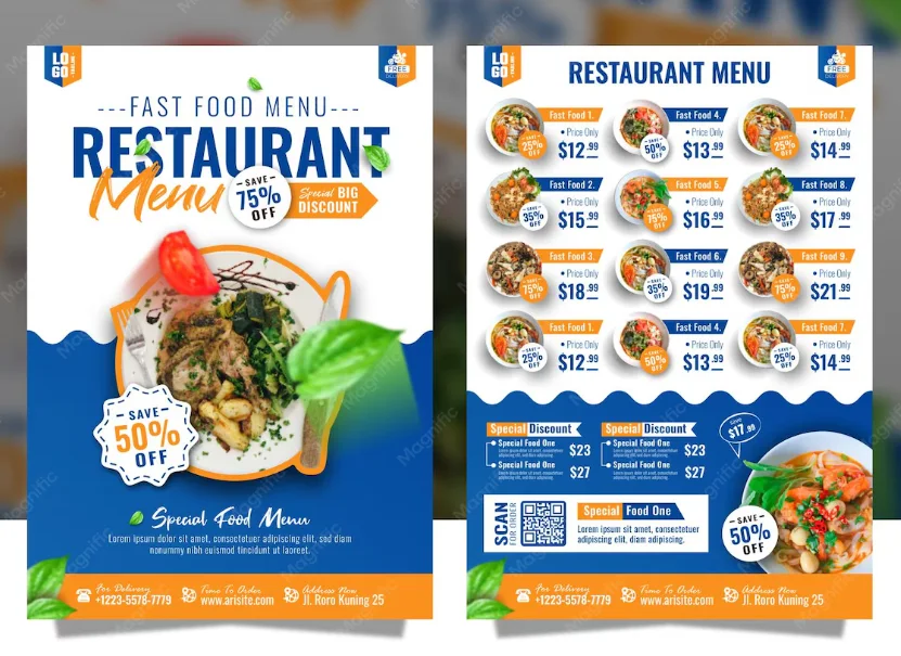 Menu nhà hàng