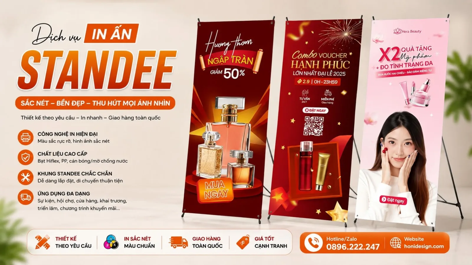 In Standee Mỹ Phẩm Theo Yêu Cầu – Nâng Tầm Chiến Dịch Quảng Cáo Và Khuyến Mãi