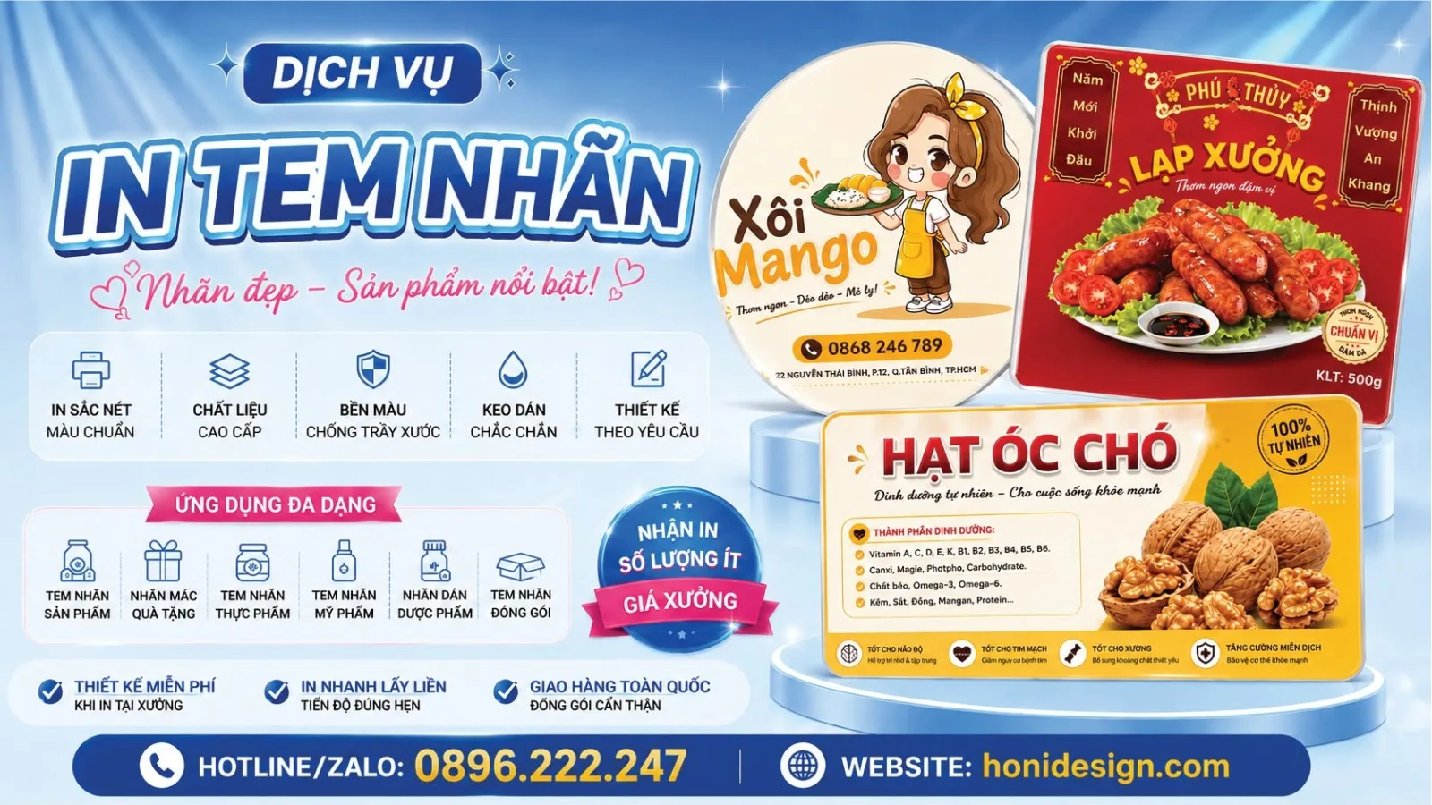 In Tem Nhãn Theo Yêu Cầu – Tem Đẹp Giúp Sản Phẩm Nổi Bật