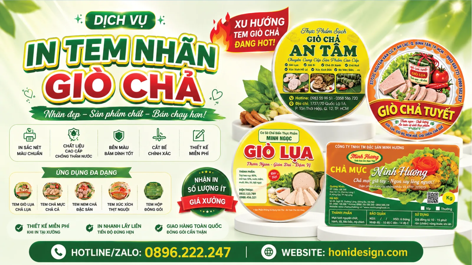 Top Các Mẫu Tem Giò Chả Đẹp Được Ưa Chuộng Nhất Hiện Nay
